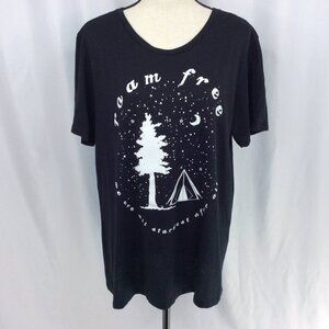 Fuego T-Shirt Womens Size XL Short Sleeve Roam Free Outdoor Camping Graphic Tee
